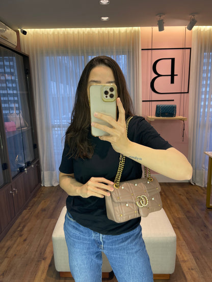 Gucci GG Marmont Pérolas Capuccino
