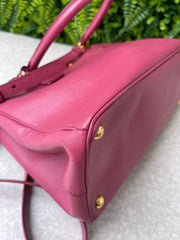 Prada Galleria Couro Saffiano Small Rosa