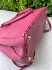 Prada Galleria Couro Saffiano Small Rosa
