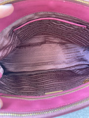 Prada Galleria Couro Saffiano Small Rosa