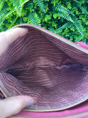 Prada Galleria Couro Saffiano Small Rosa