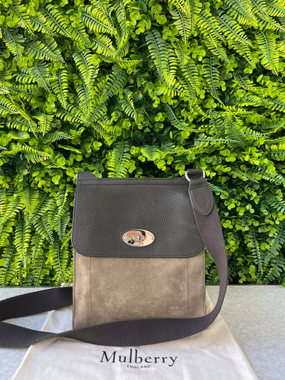 Mulberry Crossbody de Couro e Camurça