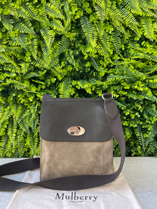Mulberry Crossbody de Couro e Camurça