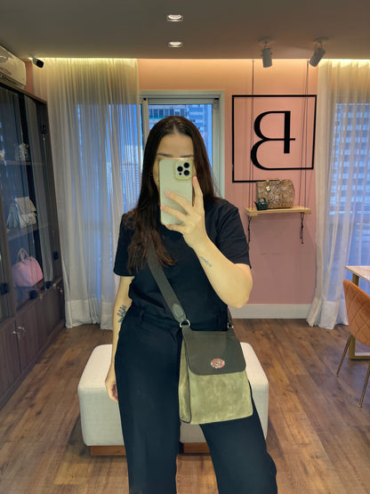 Mulberry Crossbody de Couro e Camurça