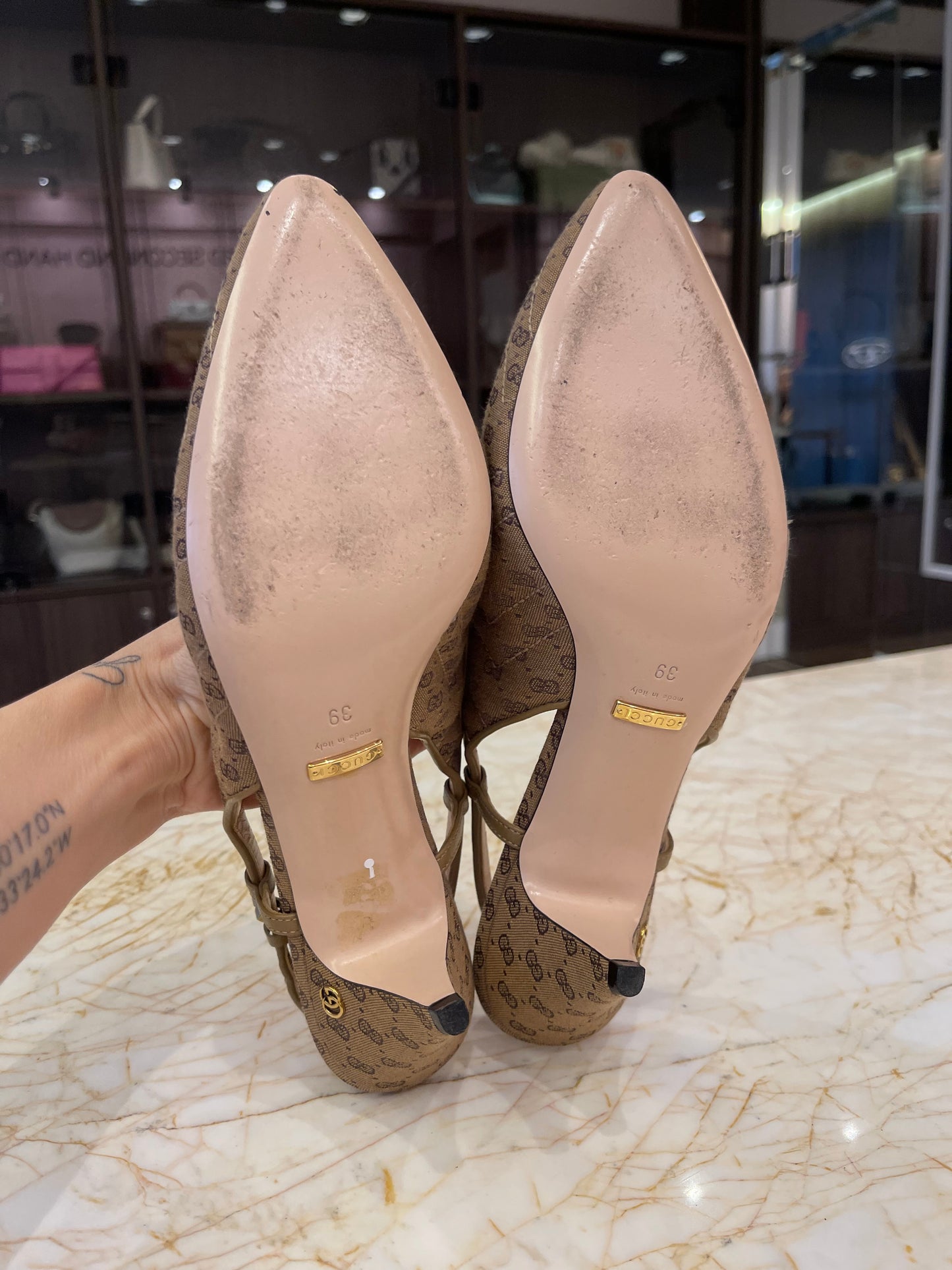 Sapato Gucci Pumps Slingback