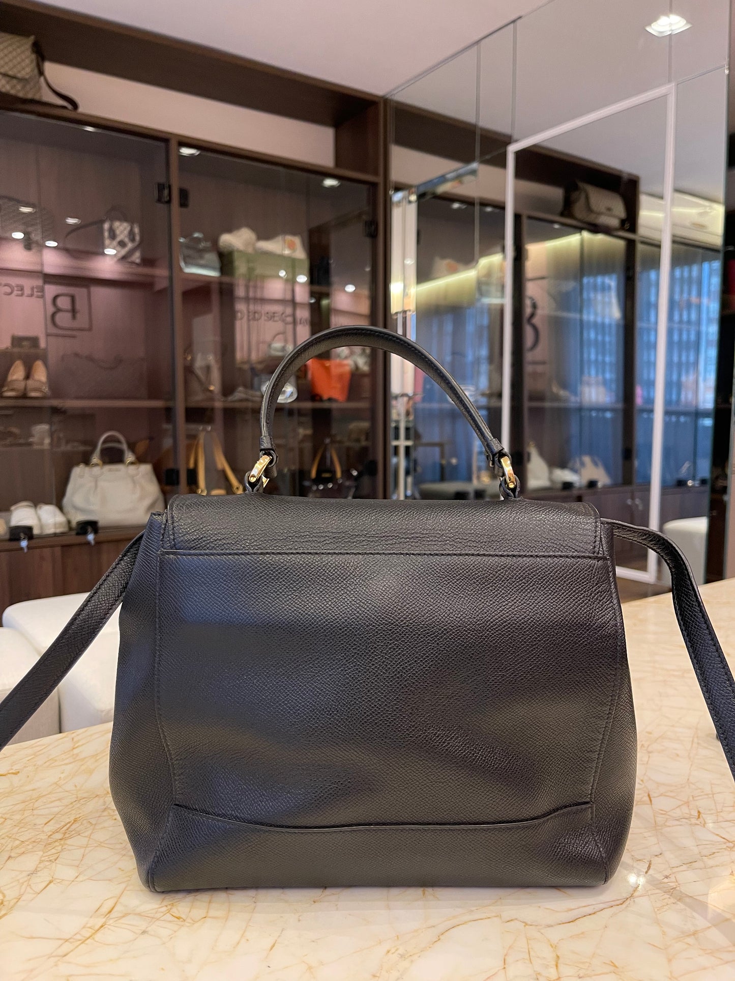 Salvatore Ferragamo Carrie Vara Bow Top Handle