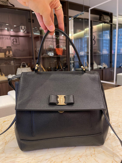 Salvatore Ferragamo Carrie Vara Bow Top Handle