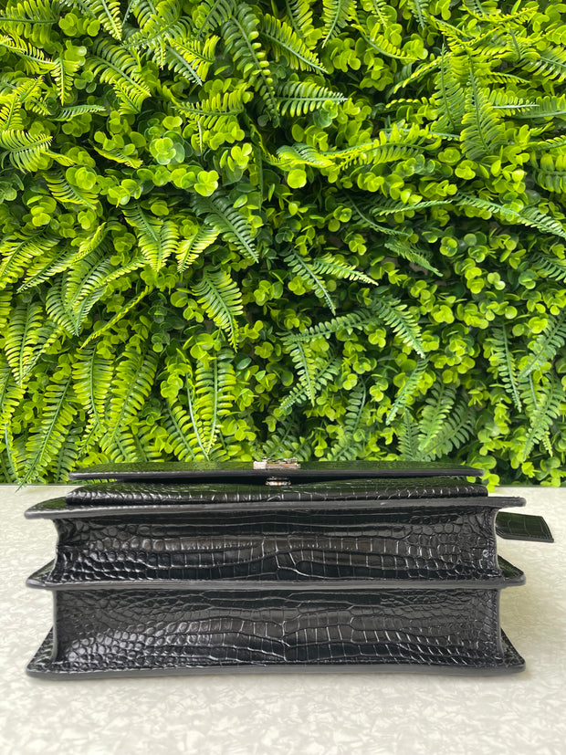 Saint Laurent Croco Sunset Preta