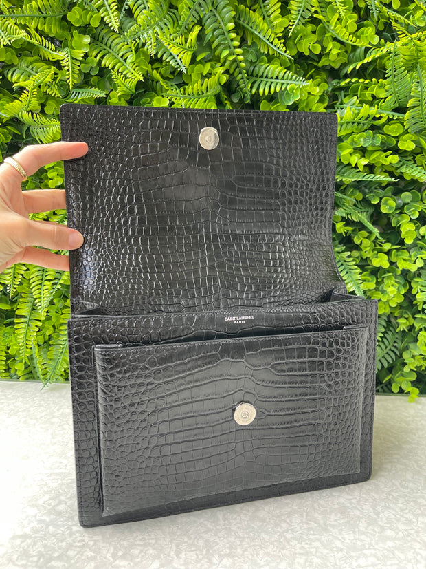 Saint Laurent Croco Sunset Preta