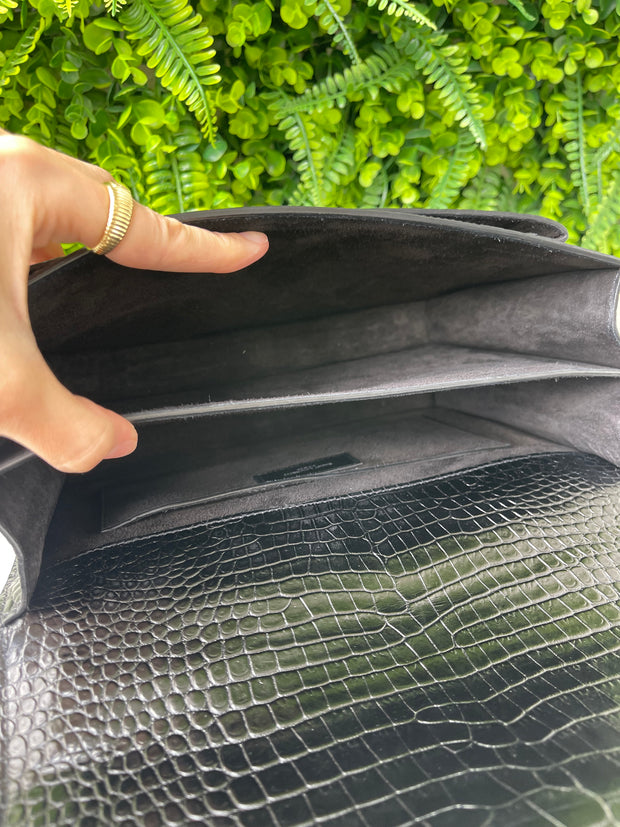 Saint Laurent Croco Sunset Preta