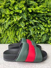 Gucci Slide Web Acolchoado Bicolor