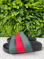 Gucci Slide Web Acolchoado Bicolor