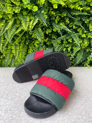Gucci Slide Web Acolchoado Bicolor