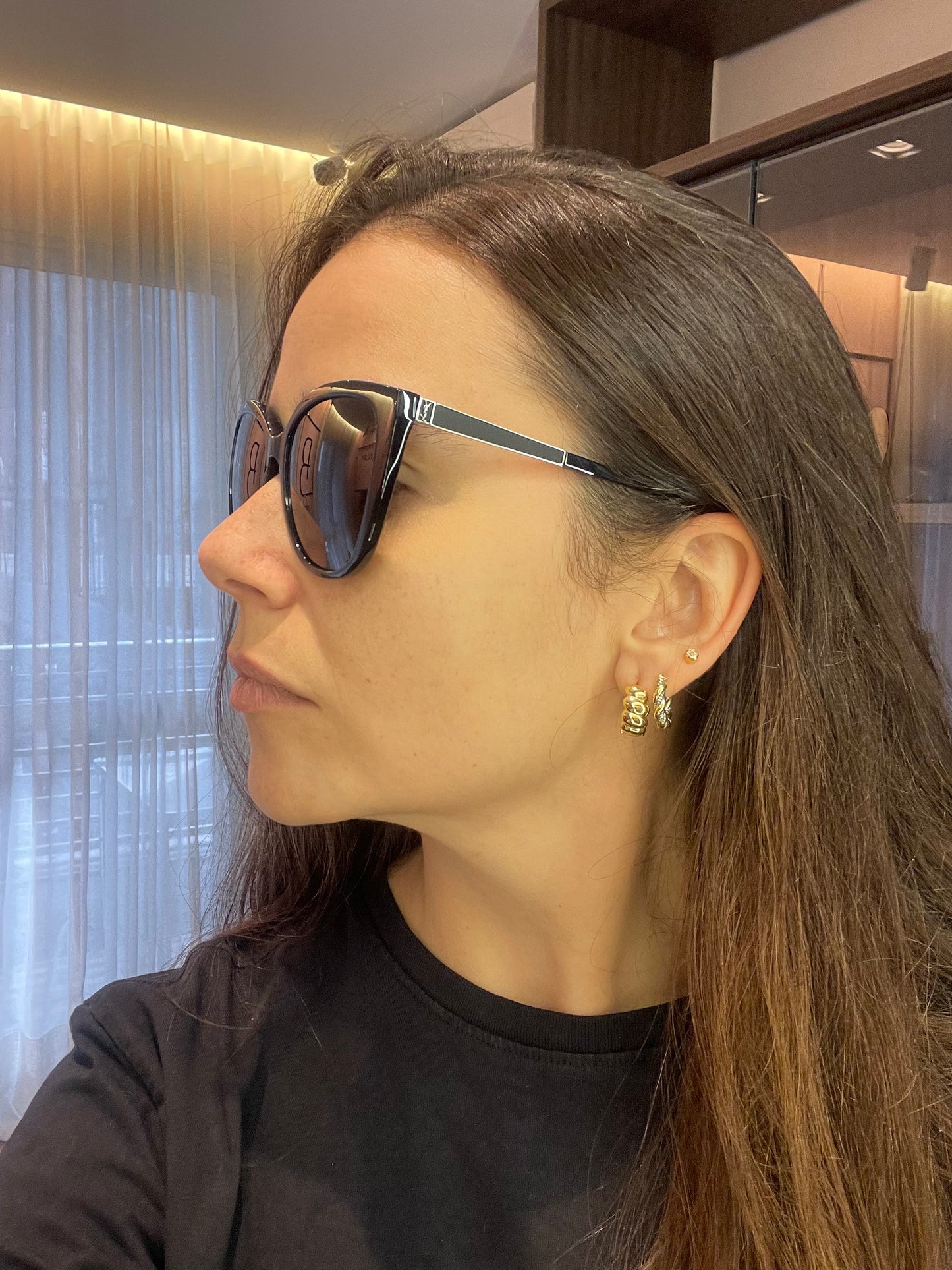 Óculos de Sol Saint Laurent SL M 70 Preto