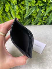 Porta Cartão Chanel em Couro Preto