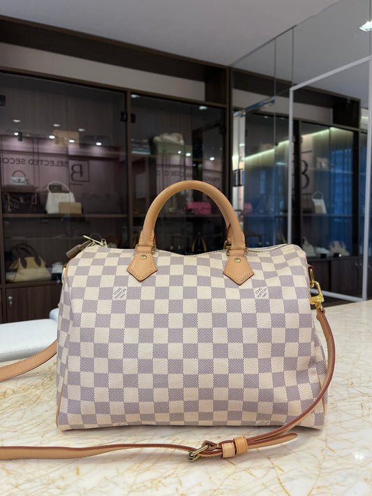 Louis Vuitton Speedy Bandouliere Damier Azur