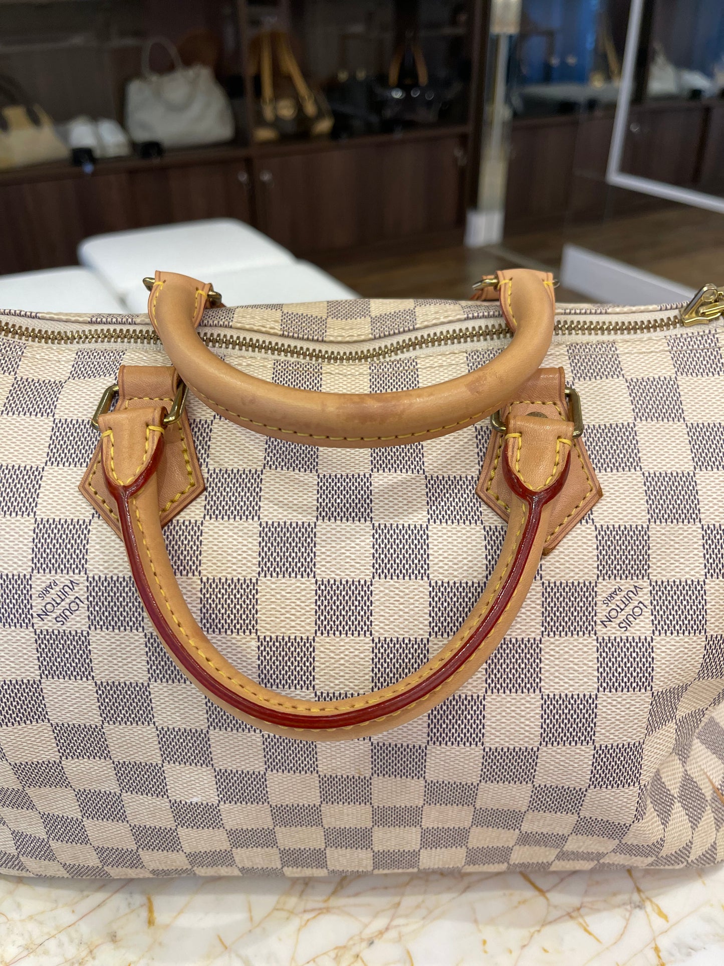 Louis Vuitton Speedy Bandouliere Damier Azur