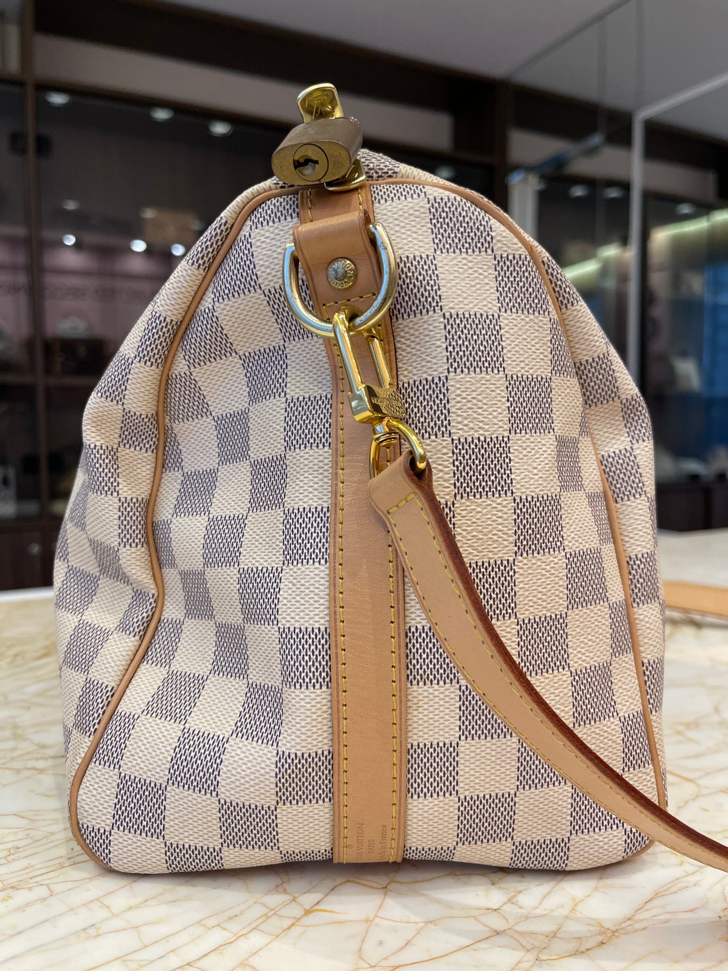 Louis Vuitton Speedy Bandouliere Damier Azur