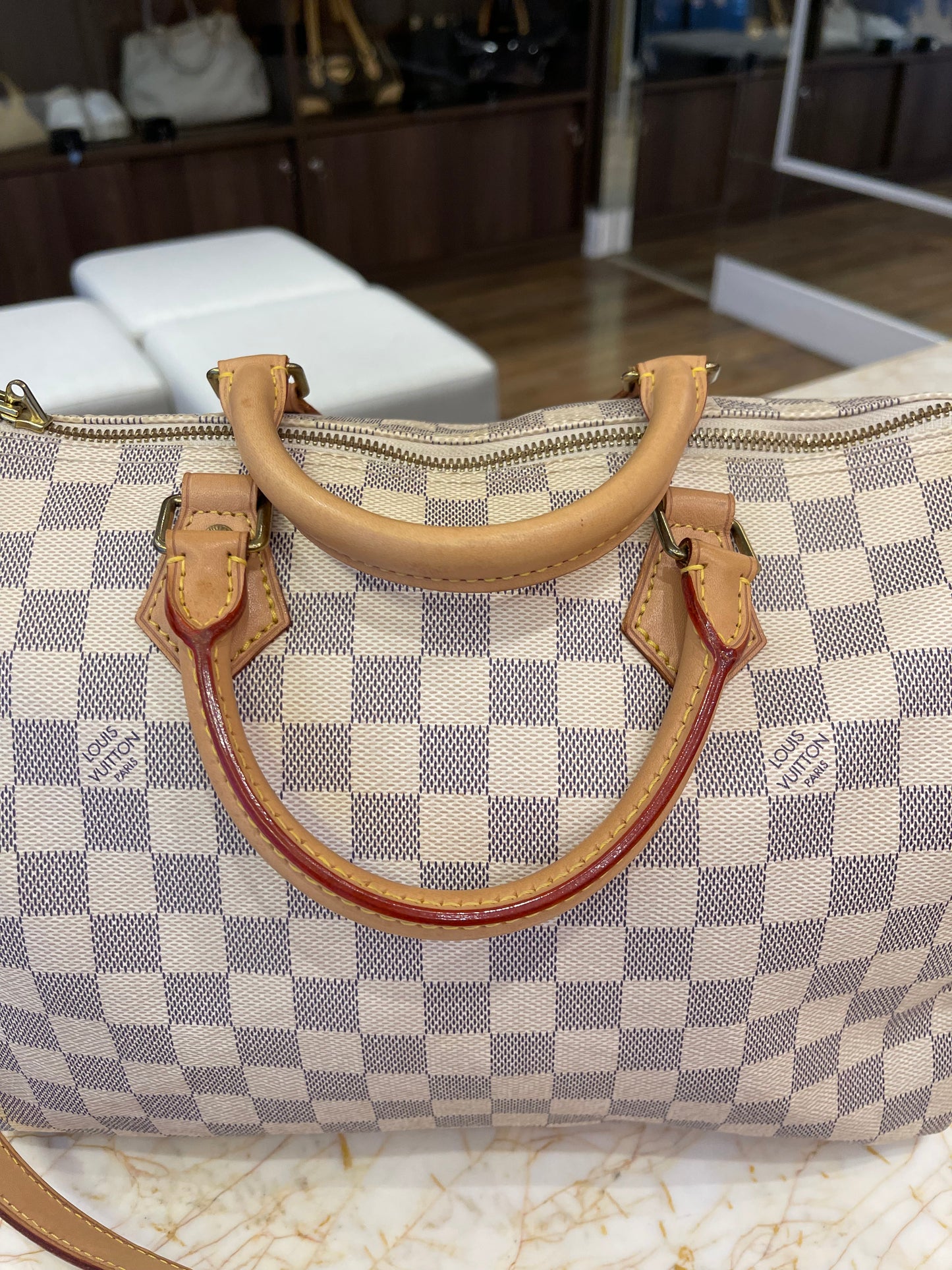 Louis Vuitton Speedy Bandouliere Damier Azur