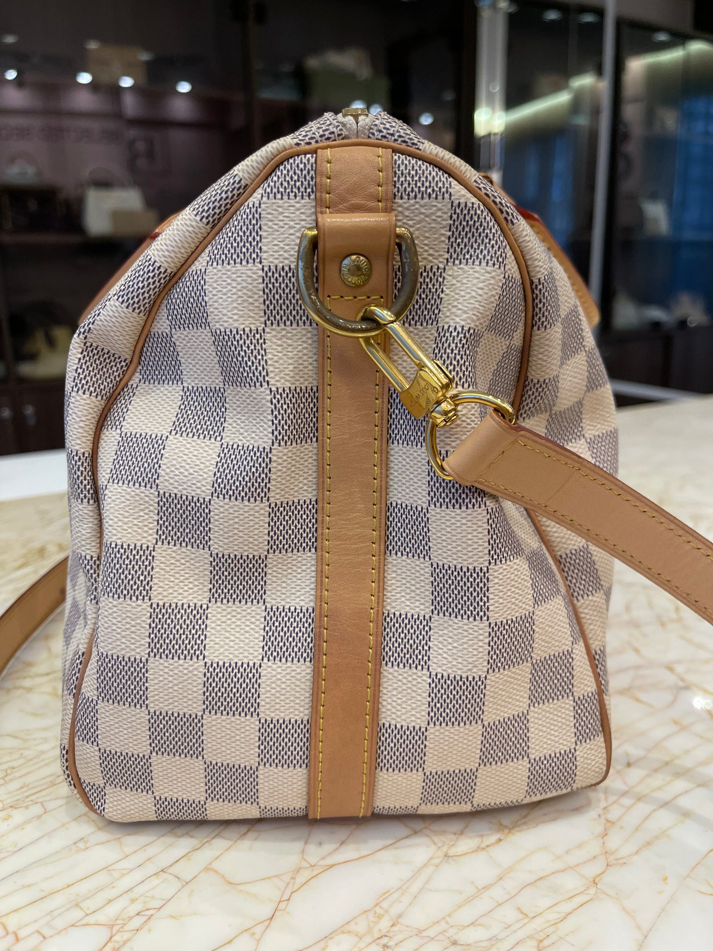 Louis Vuitton Speedy Bandouliere Damier Azur