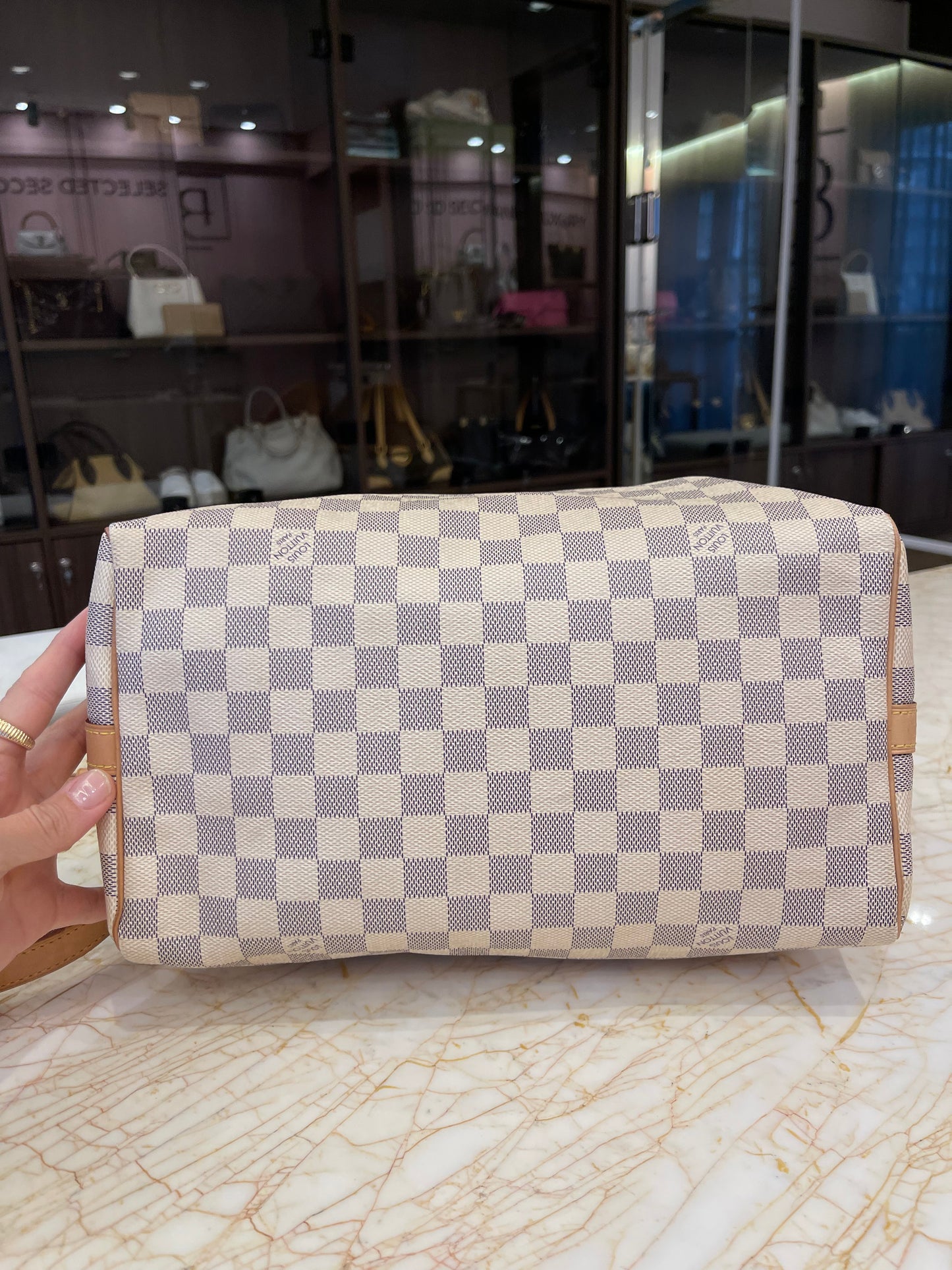 Louis Vuitton Speedy Bandouliere Damier Azur