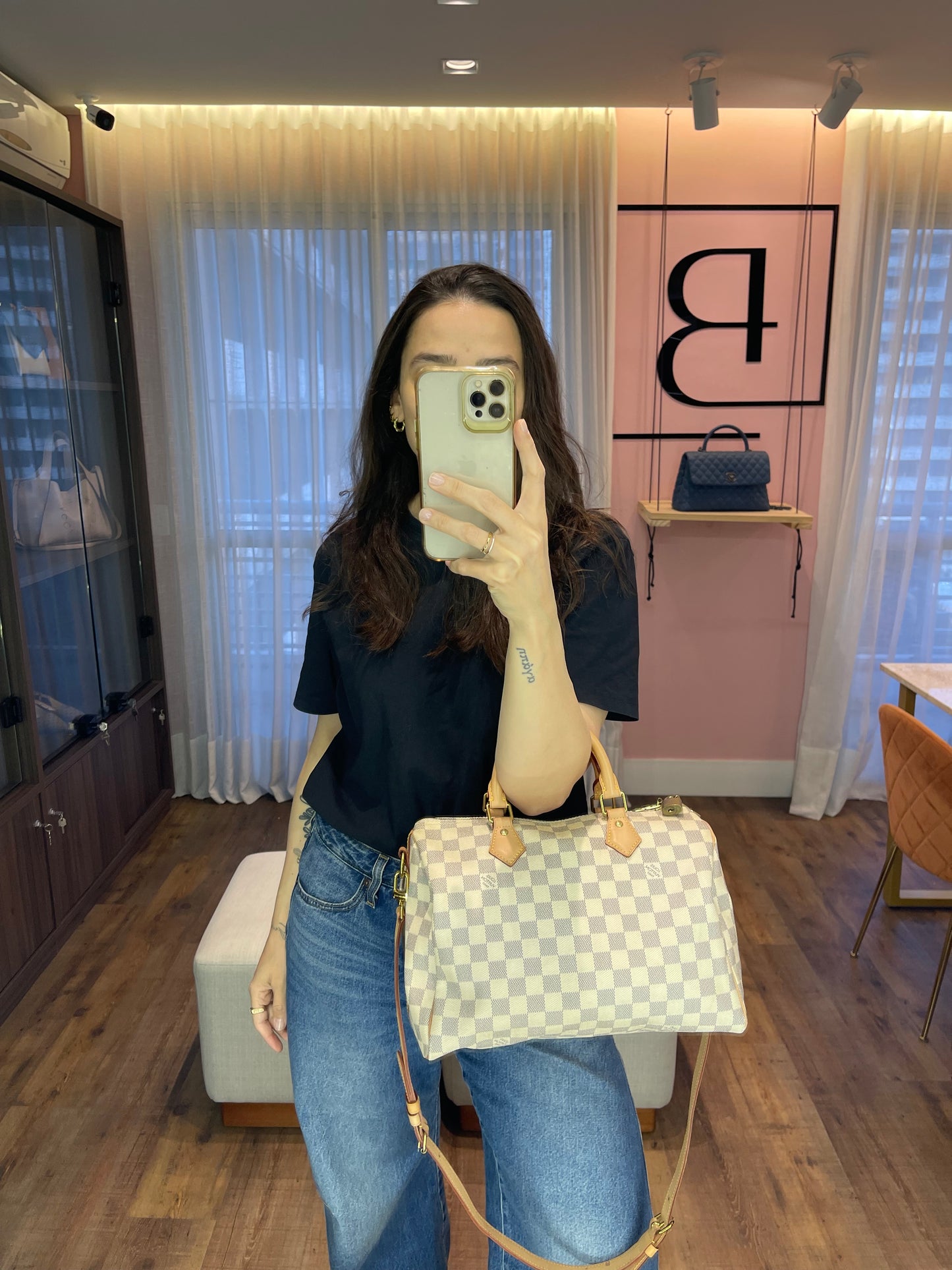 Louis Vuitton Speedy Bandouliere Damier Azur