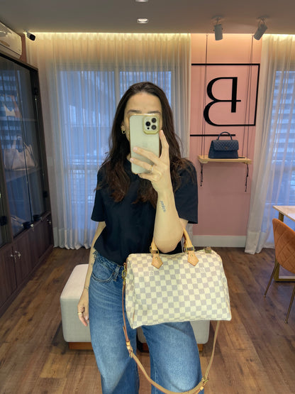 Louis Vuitton Speedy Bandouliere Damier Azur