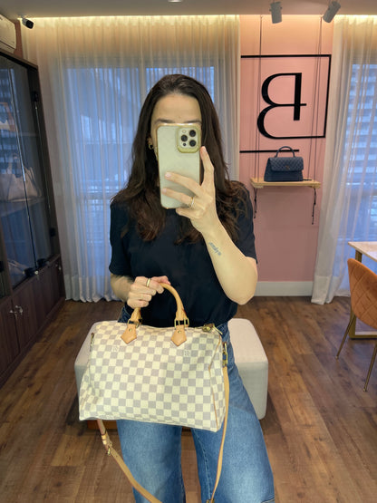 Louis Vuitton Speedy Bandouliere Damier Azur