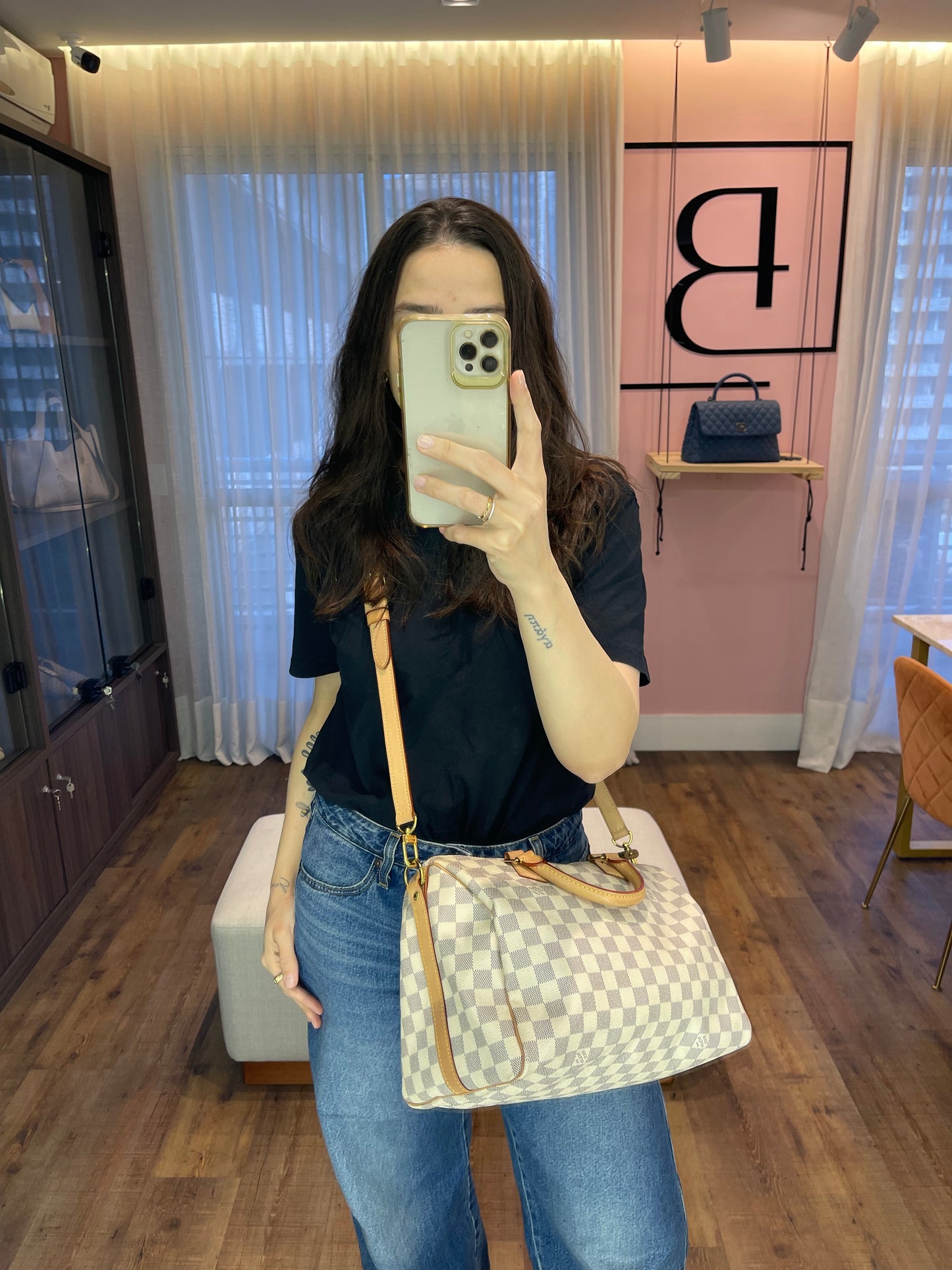 Louis Vuitton Speedy Bandouliere Damier Azur