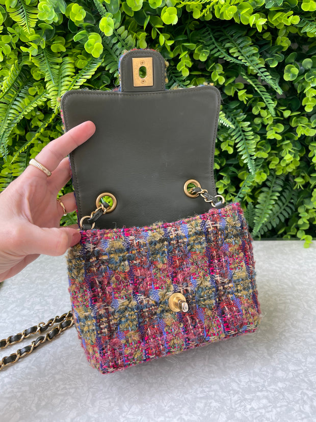Chanel Mini Flap Tweed Multicolor