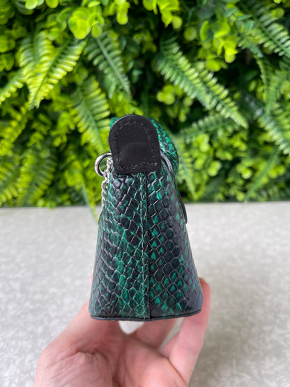 Mini Le Pliage Python Verde com Corrente Metálica