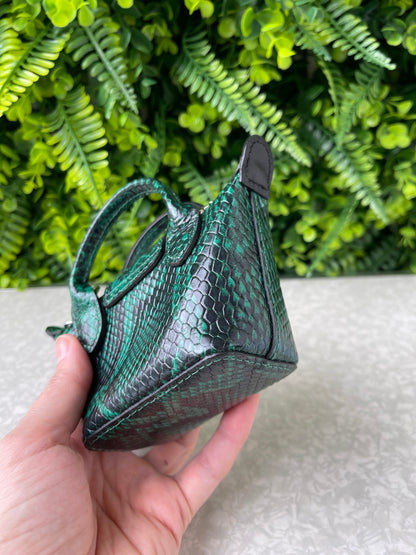 Mini Le Pliage Python Verde com Corrente Metálica