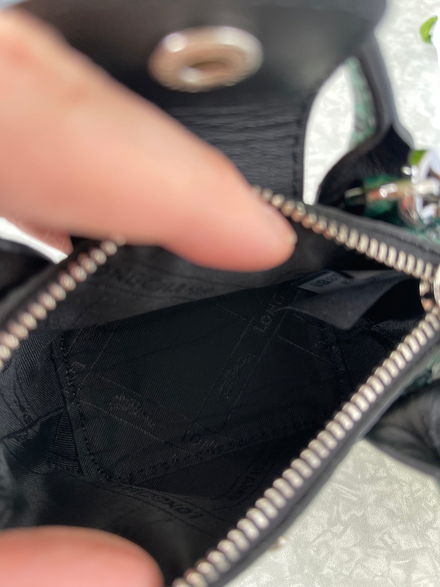 Mini Le Pliage Python Verde com Corrente Metálica