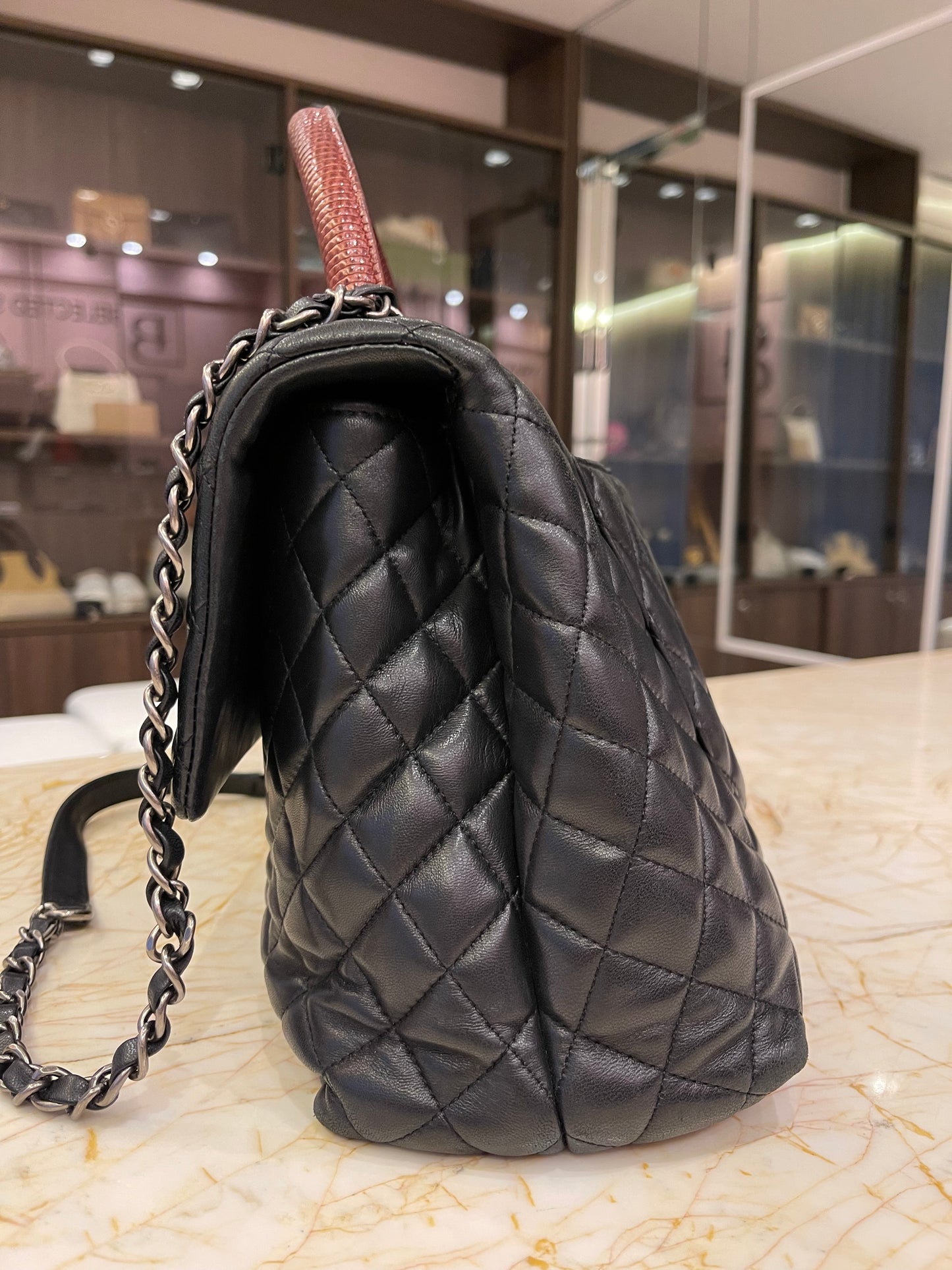 Chanel Coco Handle Lizard Média
