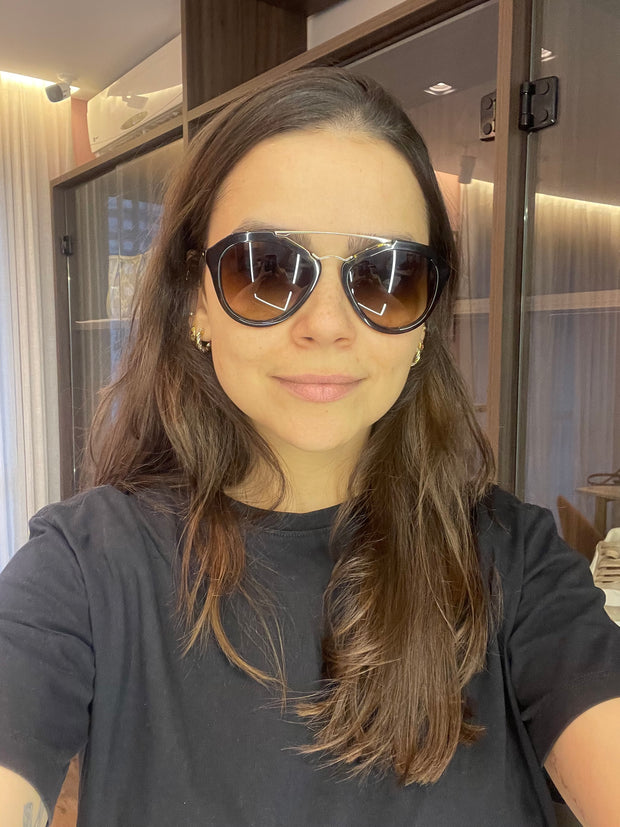 Óculos Prada SPR12Q Acetato Preto