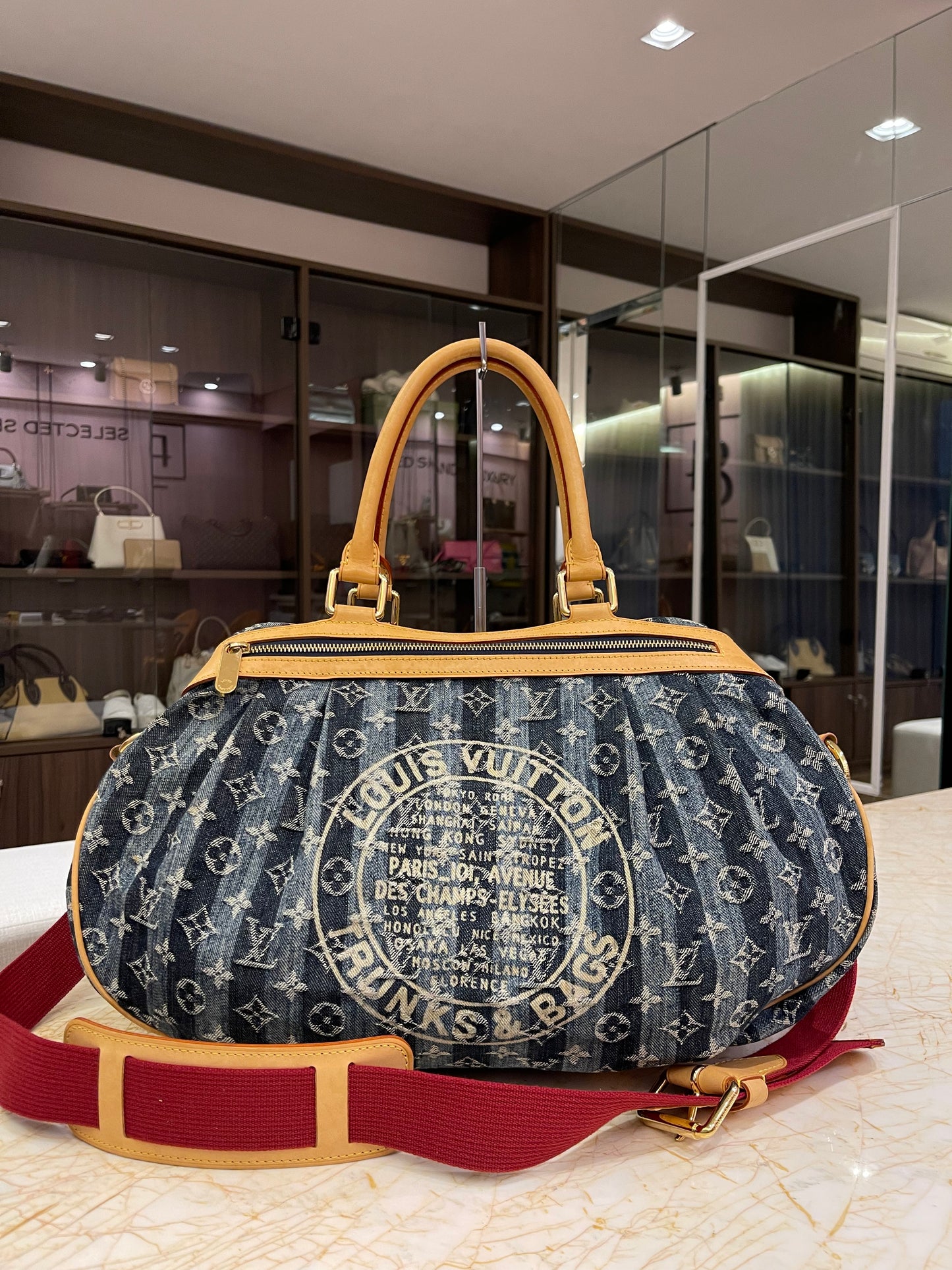 Louis Vuitton Denim Cabas Raye