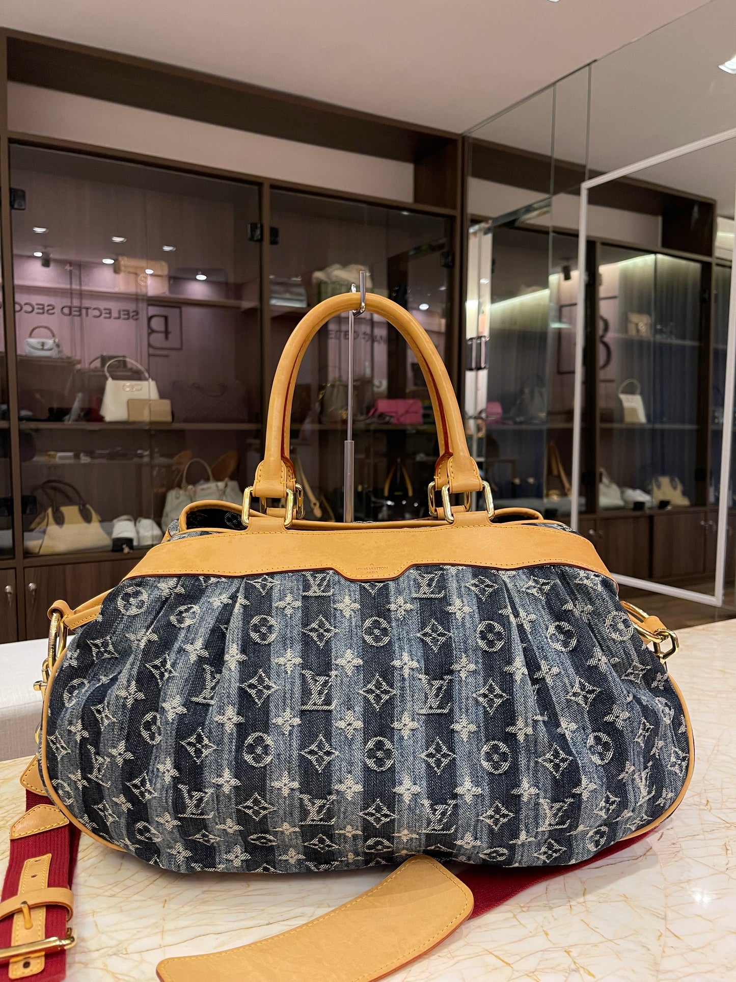 Louis Vuitton Denim Cabas Raye