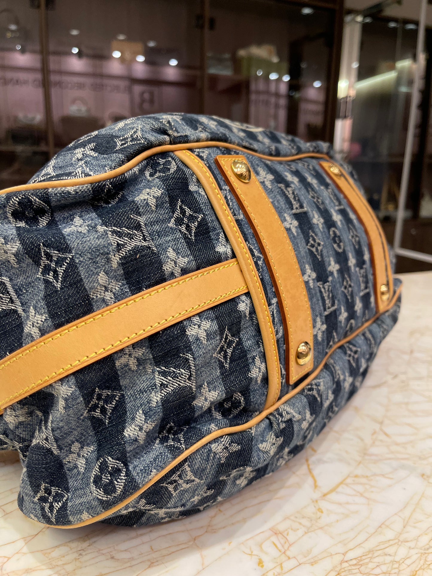 Louis Vuitton Denim Cabas Raye