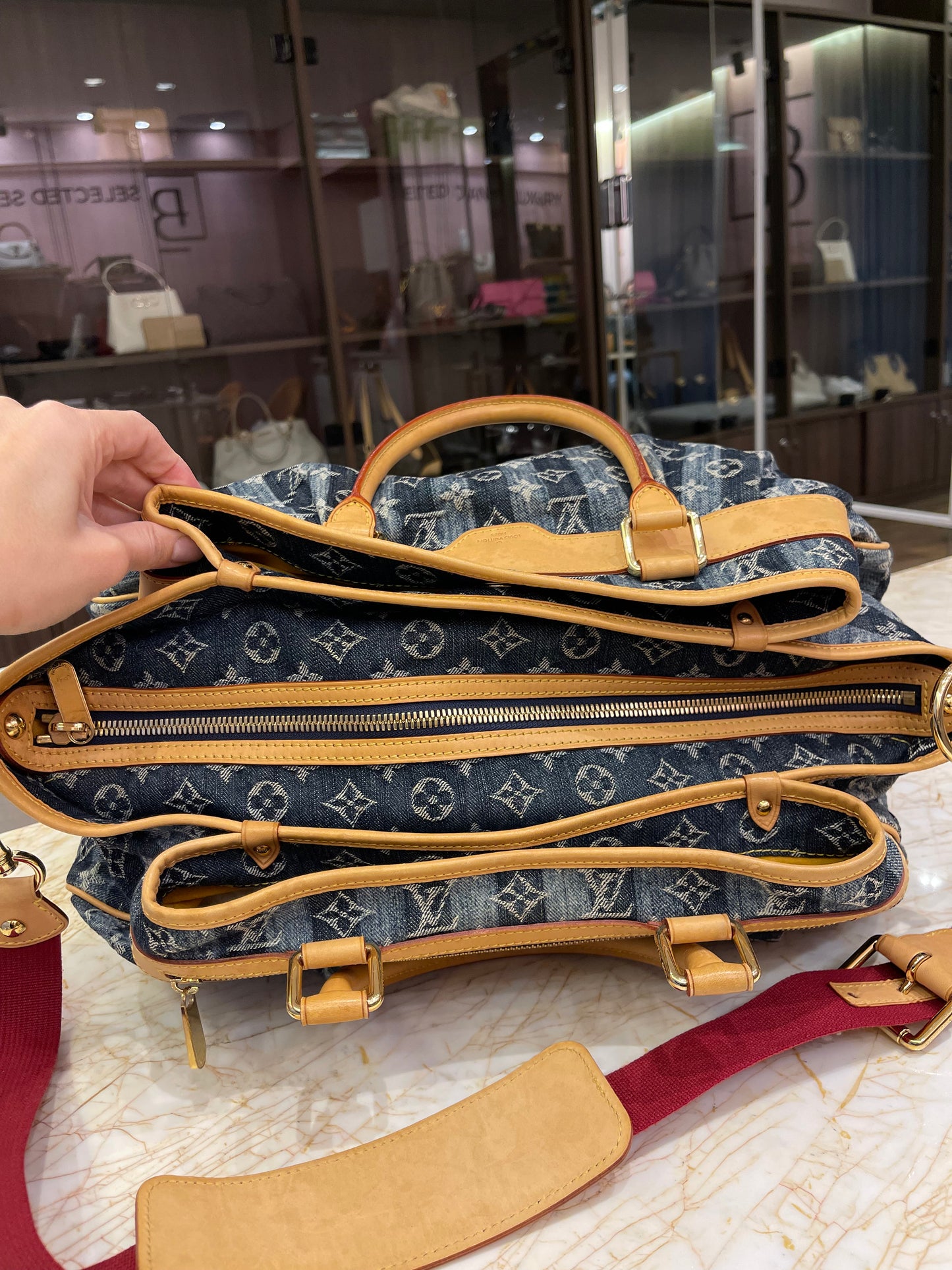 Louis Vuitton Denim Cabas Raye