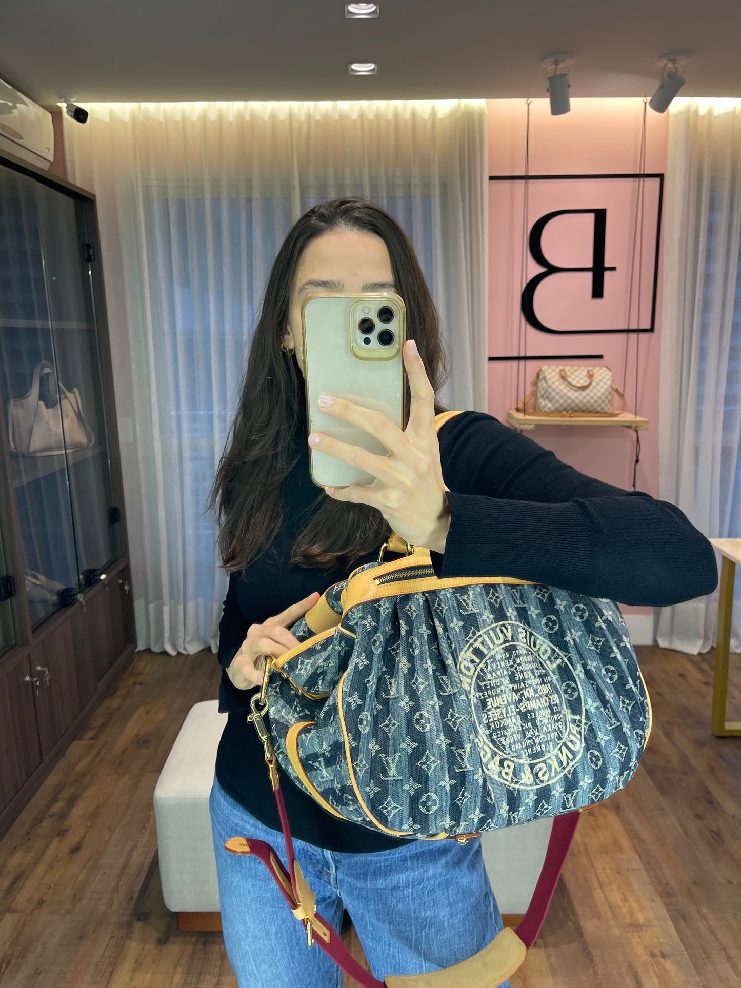 Louis Vuitton Denim Cabas Raye