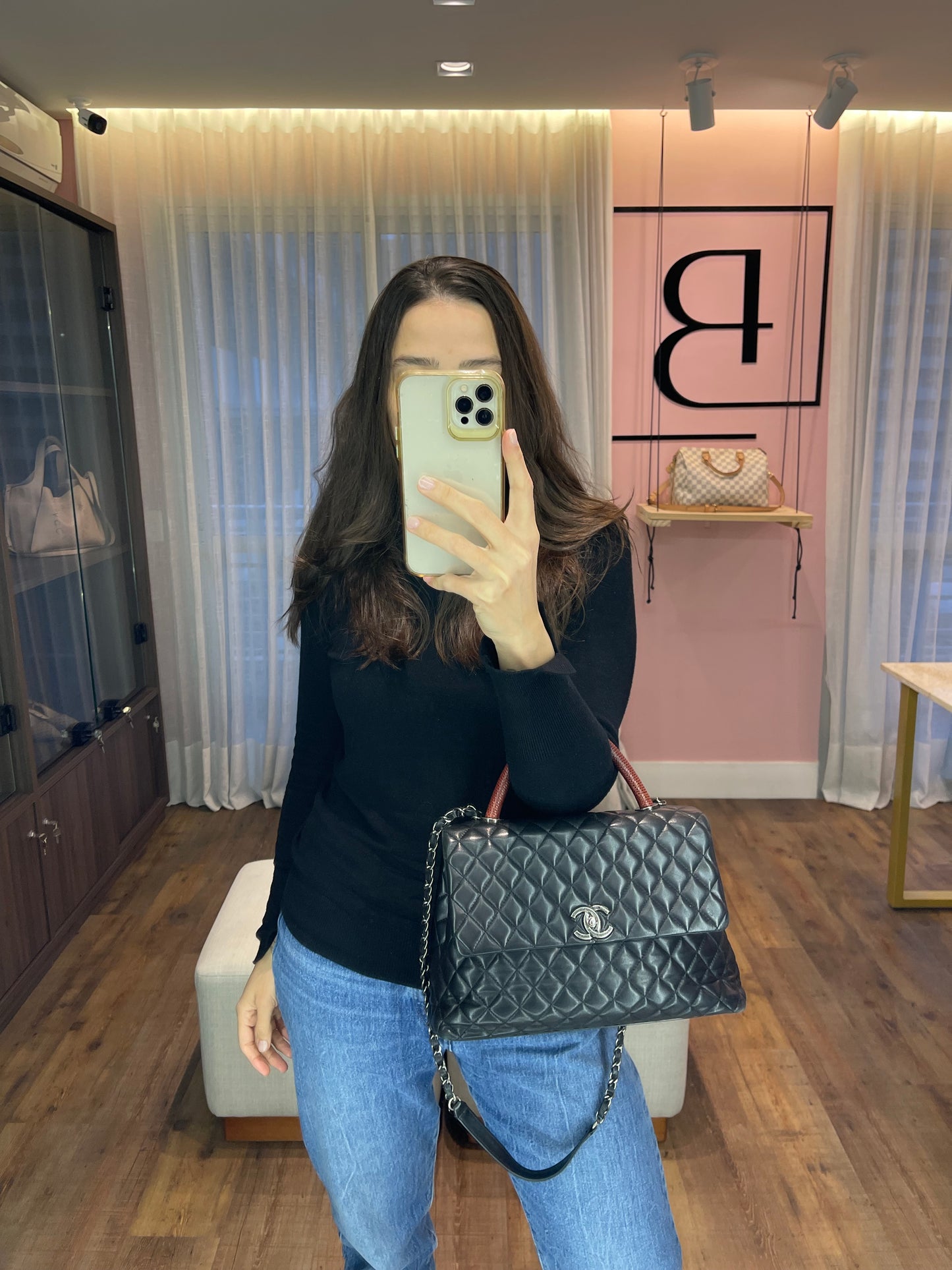 Chanel Coco Handle Lizard Média
