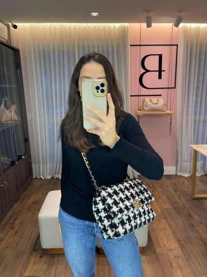 Chanel 19 Tweed Pied Poule