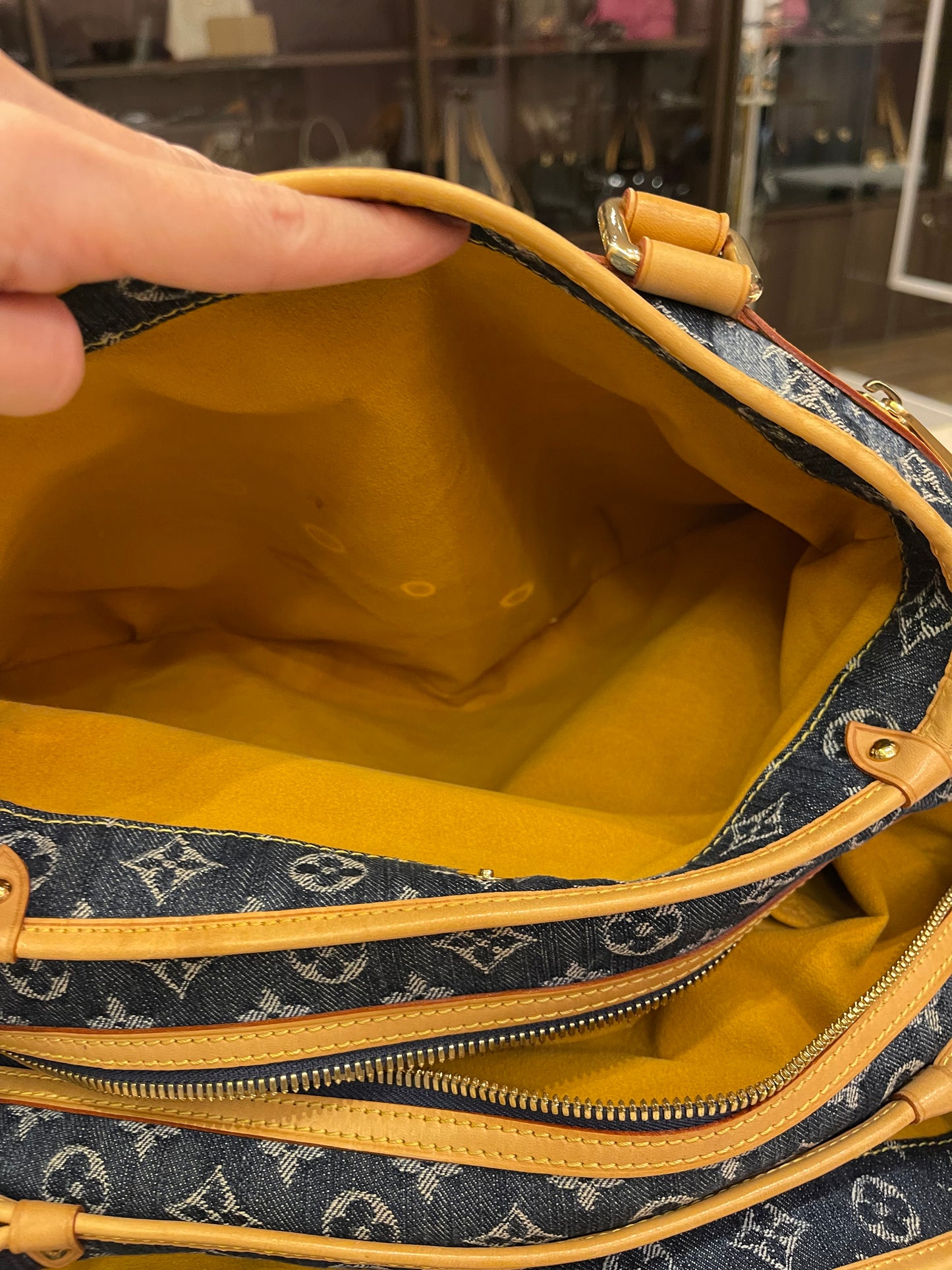 Louis Vuitton Denim Cabas Raye