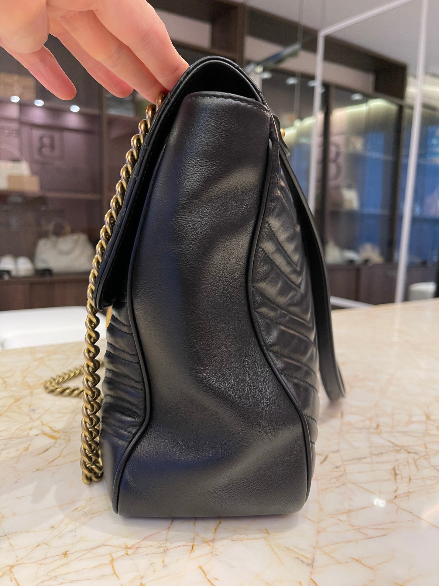 Gucci Marmont Large em Matelassê Preto