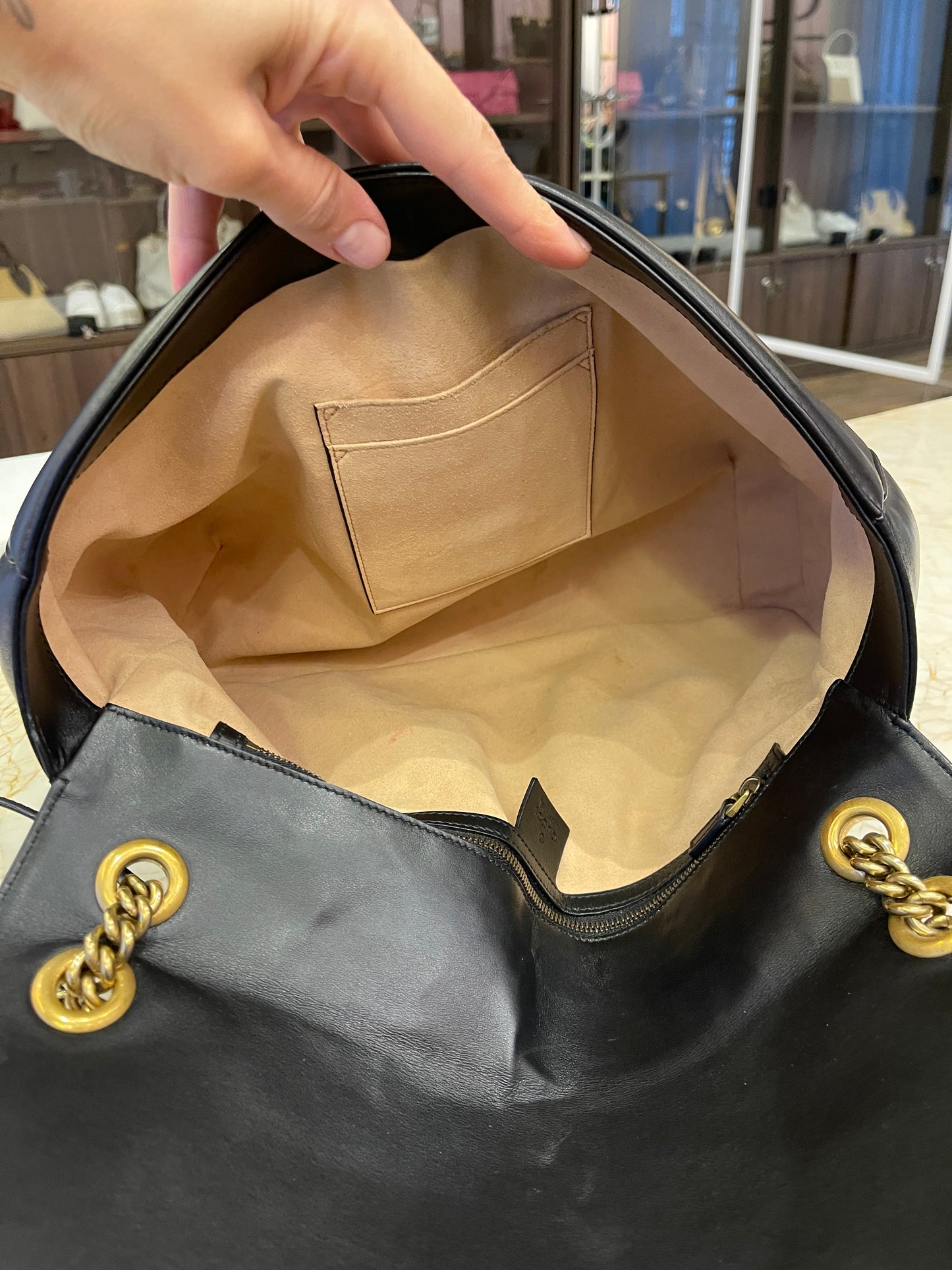 Gucci Marmont Large em Matelassê Preto