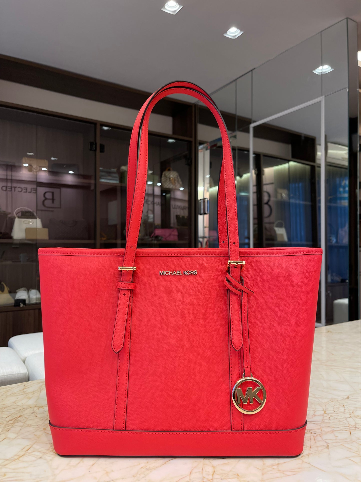 Michael Kors Jet Set Shoulder Bag Coral