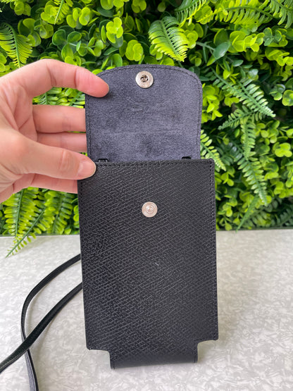 Longchamp Phone Case de Couro Preta