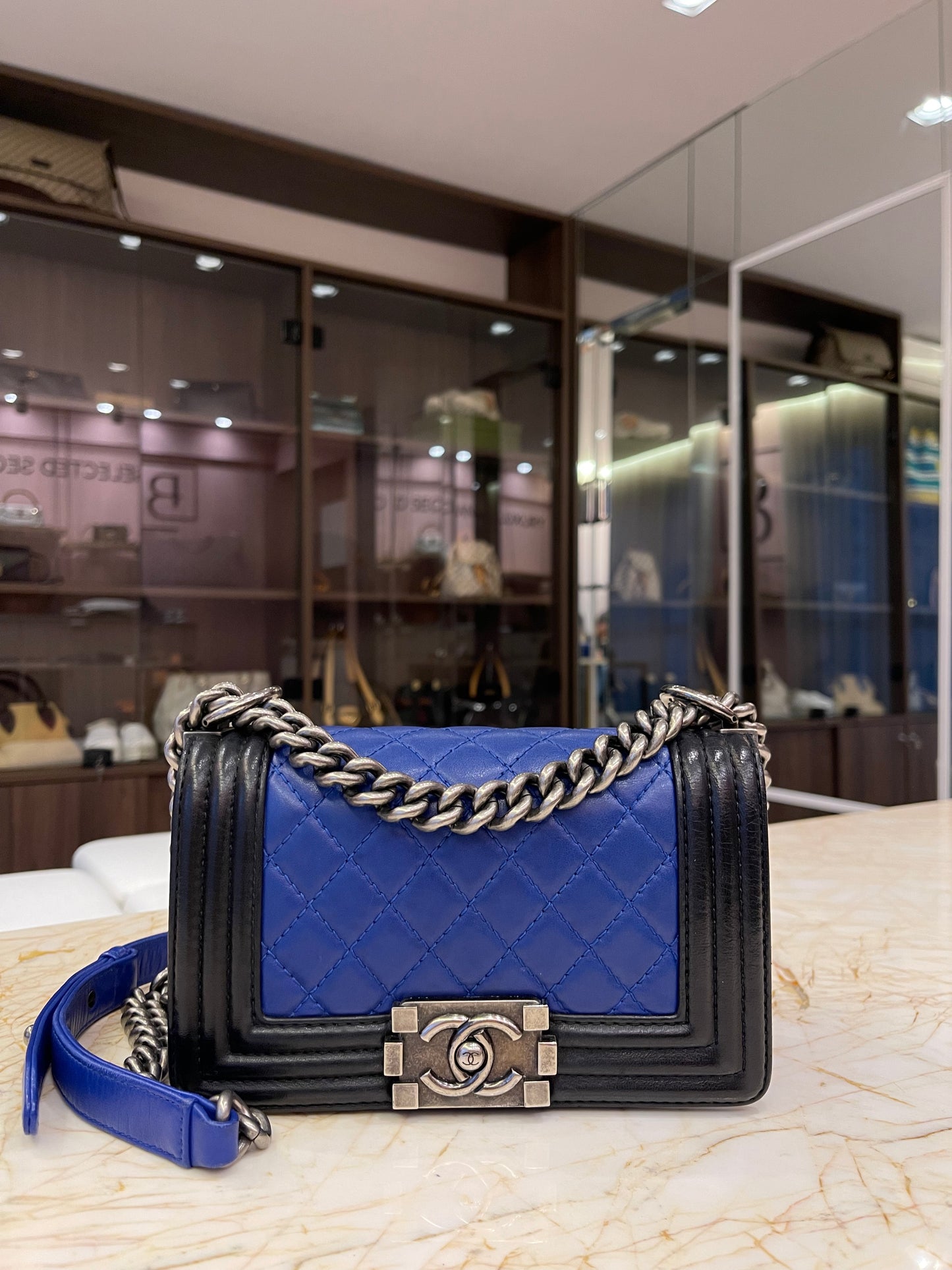 Chanel Boy Pre-Owned 2013-2014 Small Bicolor