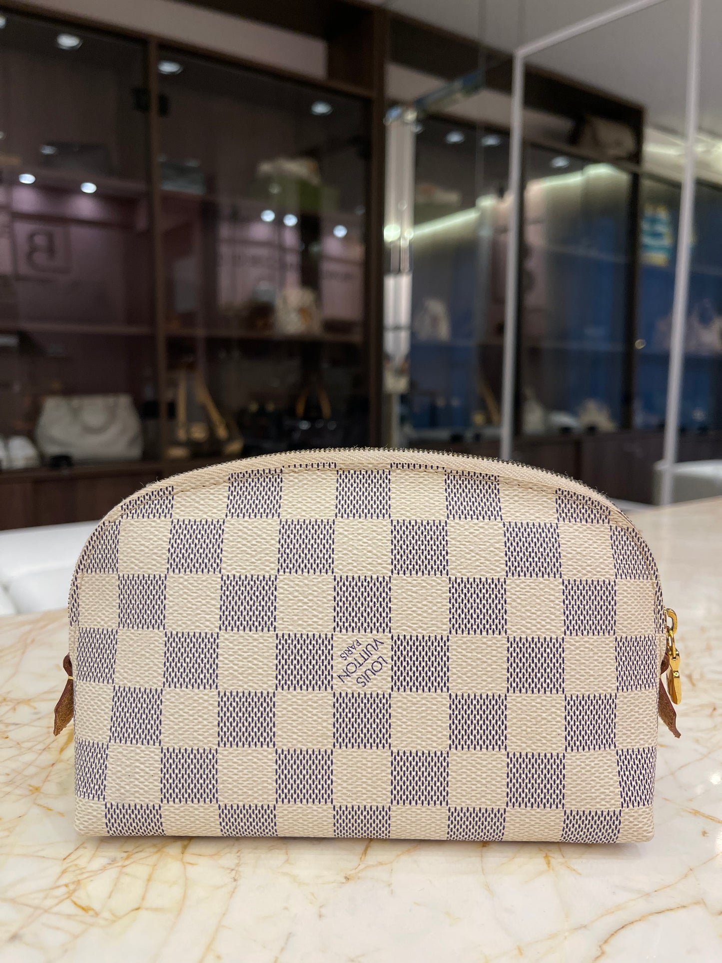 Necessaire Louis Vuitton Cosmetic Pouch Damier Azur
