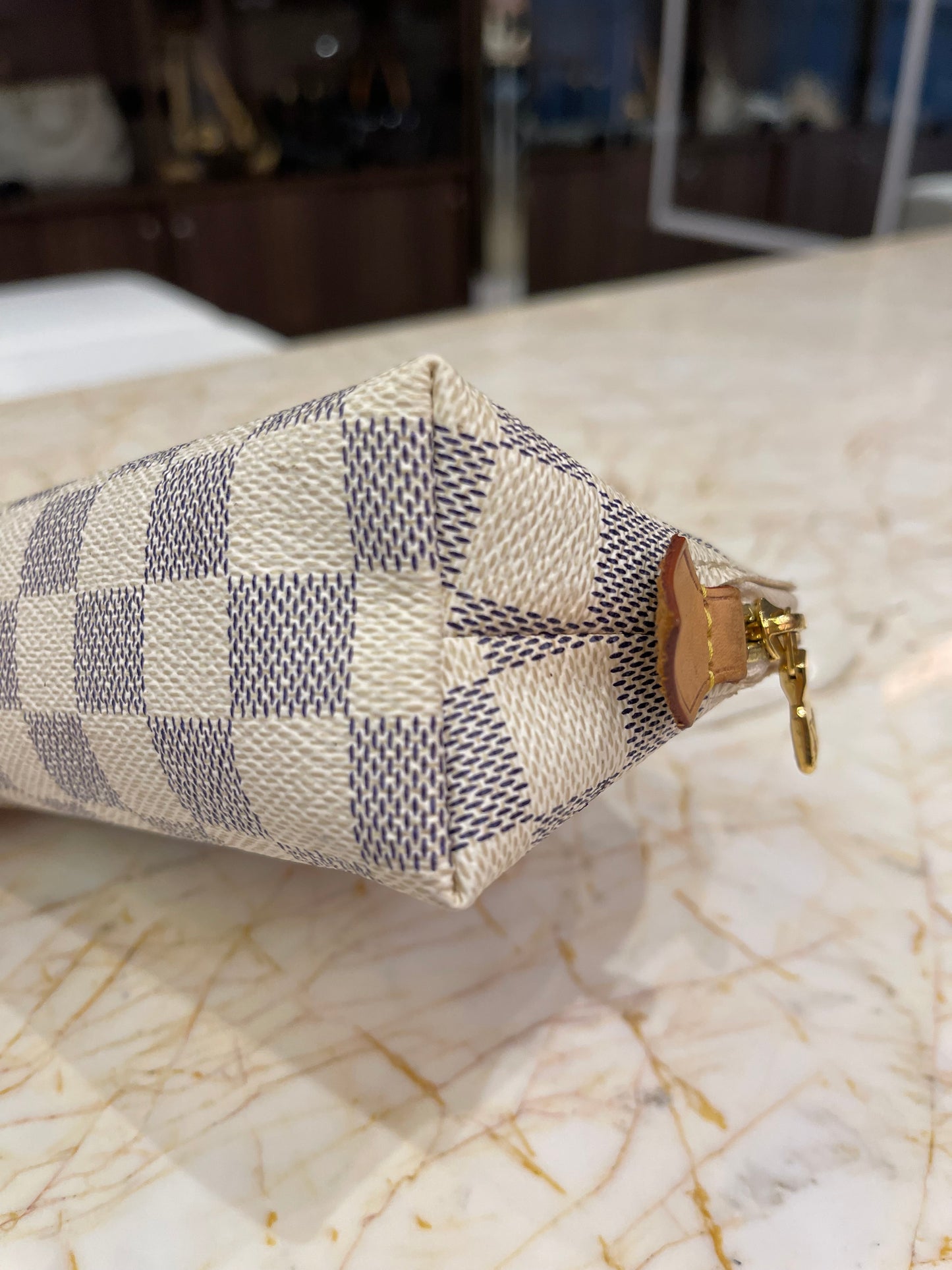 Necessaire Louis Vuitton Cosmetic Pouch Damier Azur